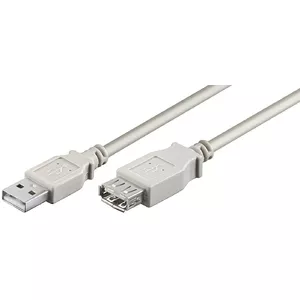 Microconnect USB 2.0 A-A 1m M-F USB kabelis USB A Pelēks