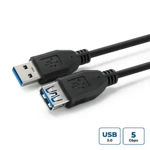 Microconnect USB 3.2 Gen 1 cable USB A male to USB A female 1 meter black USB3.0AAF1B