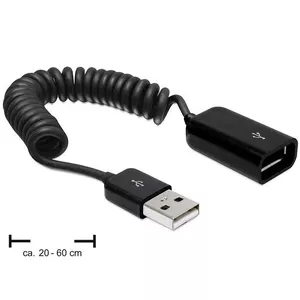 USB Cable DeLOCK 83163 0.6m USB 2.0 A to A Black