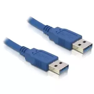 USB Cable DeLOCK USB 3.0-A male/male 2m Blue
