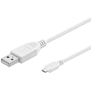 Microconnect USBABMICRO0,60W USB kabelis 0,6 m USB 2.0 USB A Micro-USB B Balts