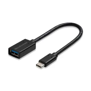 Кабель USB MicroConnect USB 3.2 Gen 1 USB Type-C штекер - USB Type-A гнездо 0.2 м черный