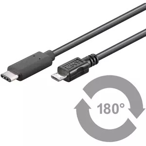 USB kabelis MicroConnect USB3.1CAMIB1 1m USB C Micro-USB B melns