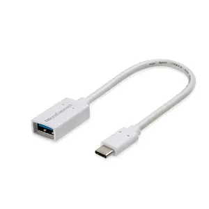 Кабель MicroConnect USB-C - USB-A USB 3.2 Gen 1 0.2 м штекер-гнездо никелированные контакты белый USB3.1CAF02W