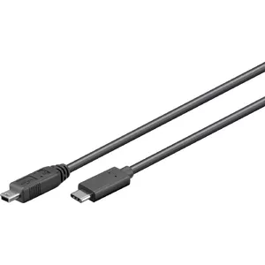 Microconnect USB Cable USB 3.2 Gen 1 0.5m USB C to Mini-USB B Black