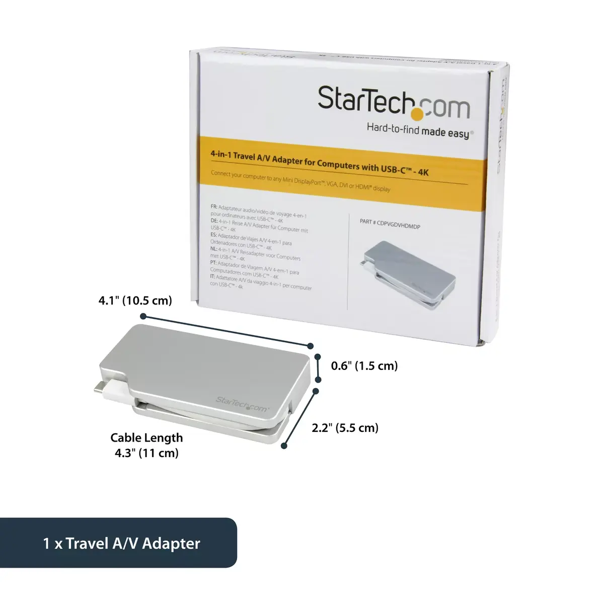 StarTech USB‑C Multiport Video Adapter CDPVGDVHDMDP Photo 11