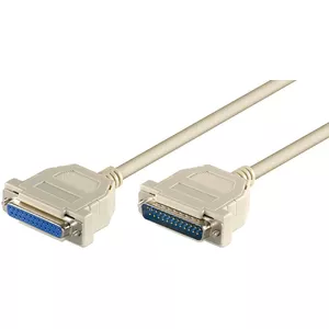 Microconnect DB25-DB25 2m seriālais kabelis Balts