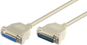 Microconnect MODGR3 Seriālais kabelis DB-25 vīrietis-sieviete balts 3 m