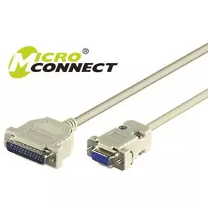 Microconnect DB-9/DB-25 M/F 3m seriālais kabelis Pelēks