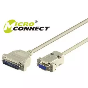 Serial Cable Microconnect IBM029 3m DB-9 DB-25 Grey