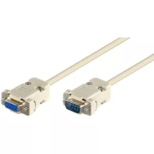 Microconnect DB9-DB9 10m seriālais kabelis Pelēks DB-9