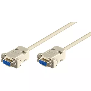 Microconnect DB9-DB9 (3m) F/F Null modem tīkla kabelis Balts
