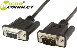 Microconnect SCSEHN3B seriālais kabelis melns 3 m DB-9