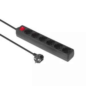 Удлинитель Microconnect GRU0063B 3м 6 AC розеток Черный