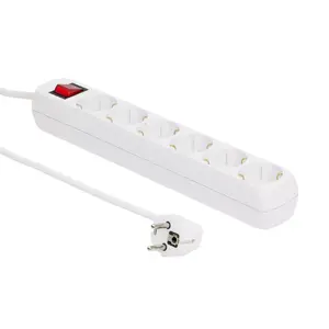 Jaudas pagarinātājs Microconnect GRU006W 1.8m 6 kontaktligzdām balts
