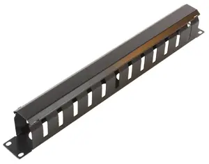 MicroConnect CABLEMANA-2 Kabeļu vadības panelis 19 collu 1U Melns Metāls