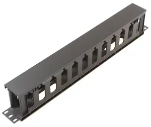 MicroConnect CABLEMANA-3 19 collu 1U kabeļu vadības paplāte statīvam, melna plastmasa