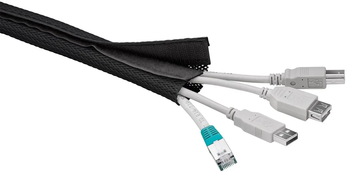 MicroConnect CABLESOCK kabeļu uzmava Melna ar