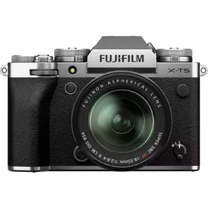 Fujifilm X -T5 + XF18-55mmF2.8-4 R LM OIS Беззеркальный цифровой фотоаппарат со сменными объективами 40,2 MP X-Trans CMOS 5 HR 7728 x 5152 пикселей Серебристый