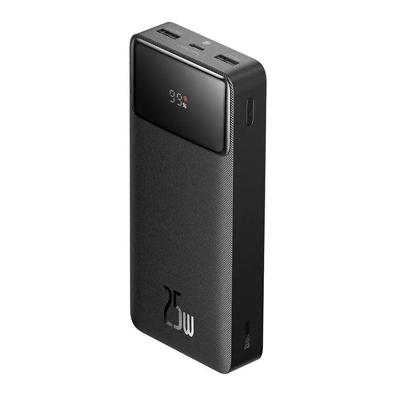 Portatīvais akumulātors Baseus Bipow ar digitālo displeju 20000mAh, 2x USB, USB-C, 25W melns Photo 5
