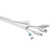 Оплетка для кабеля MicroConnect CABLESOCK3, белая, 1 шт, лёгкое текстильное управление кабелем