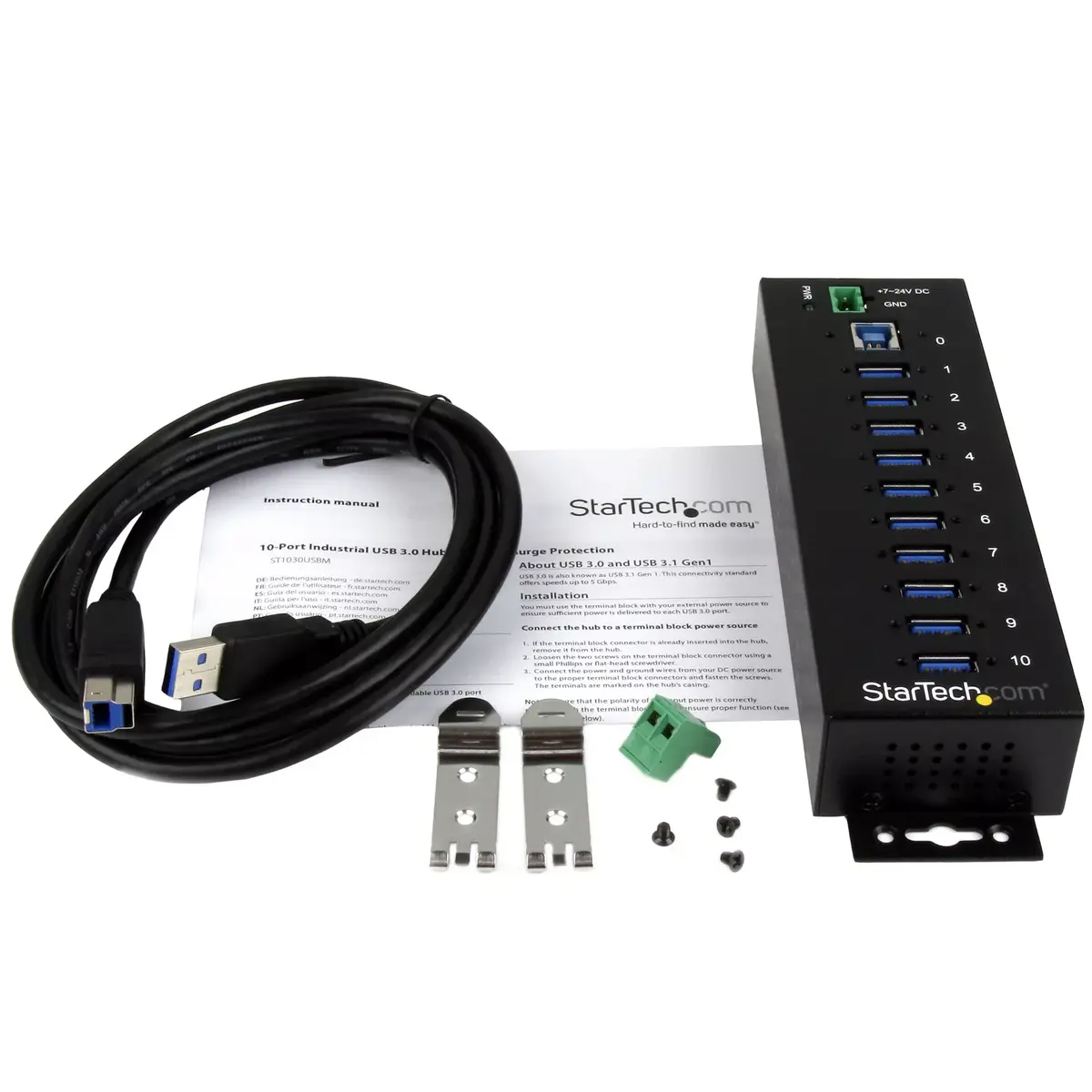 StarTech 10‑портовый промышленный USB 3.0 хаб ST1030USBM Photo 5