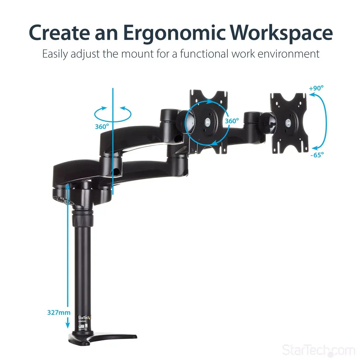 Desk-Mount Dual Monitor Arm StarTech ARMDUAL Photo 13
