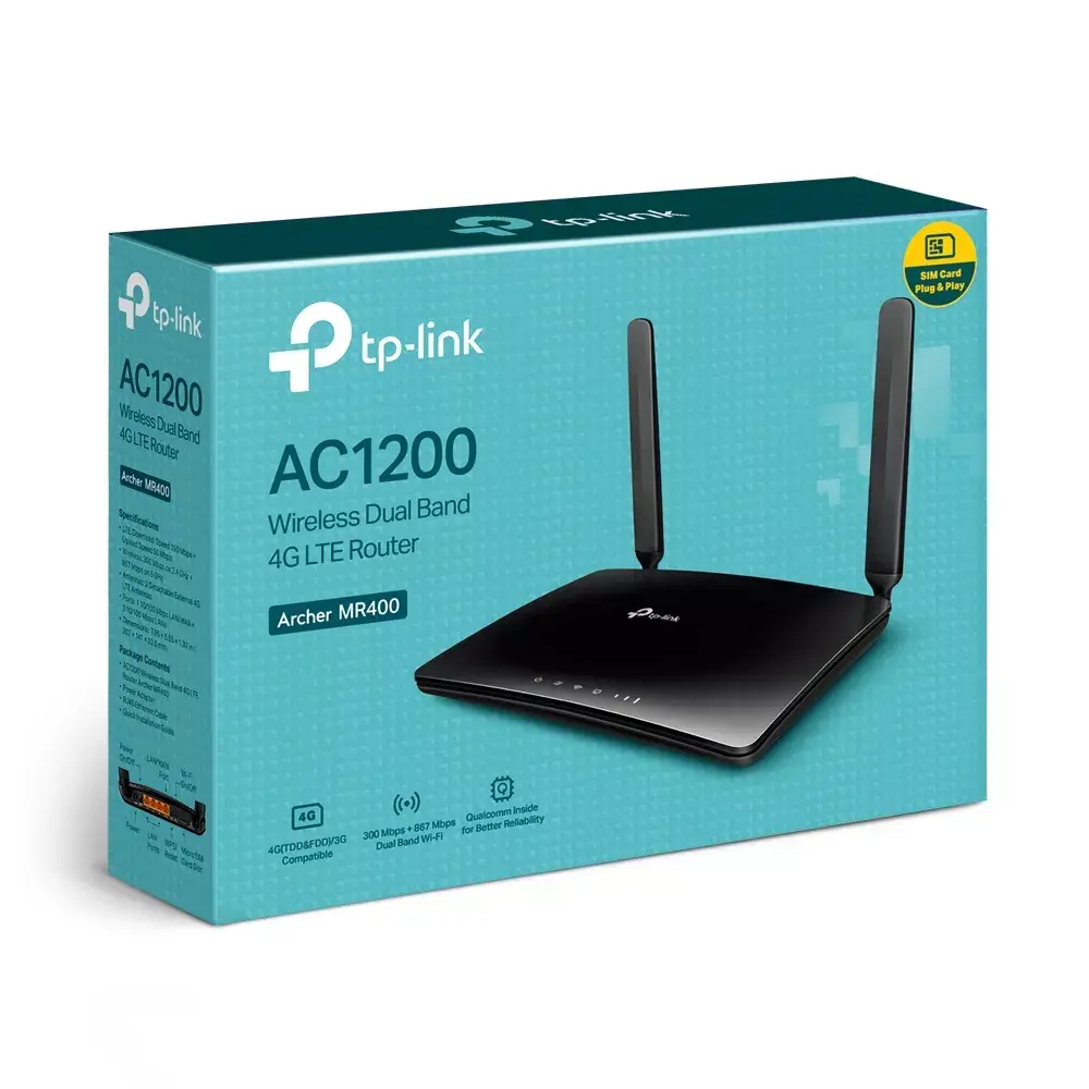Maršrutētājs TP-Link Archer AC1200 Wireless Dual Band 4G LTE Photo 4