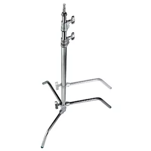 Statīvs Manfrotto A2018L — 3 kāju alumīnija statīvs, maksimālais augstums 175 cm, slodze 8 kg, svars 4.3 kg, sudrabots