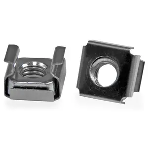 StarTech CABCAGENUTS6 M6 Square Hole Cage Nuts and Installation Tool for Server Racks and Cabinets 50-Pack Stainless Steel