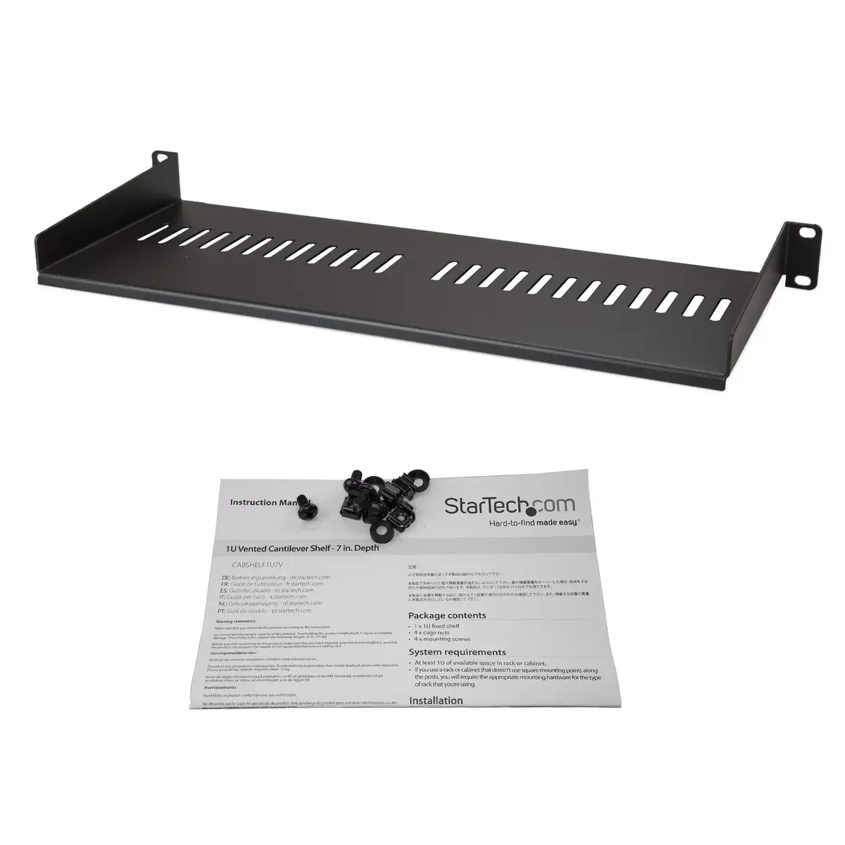 Rack shelf StarTech.com CABSHELF1U7V Photo 4
