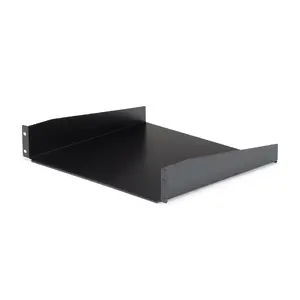 StarTech CABSHELF 2U Universal Server Rack Shelf - Cantilever Tray for 19-inch Network Equipment Cabinets made of Heavy Duty Steel in Black