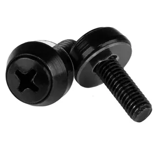 Uzscrews StarTech.com M5 x 12mm - Montāžas skrūves - 50 iepakojums Melns