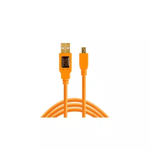 Tether Tools CU5451 USB кабель 4,6 m USB 2.0 USB A Mini-USB B Оранжевый