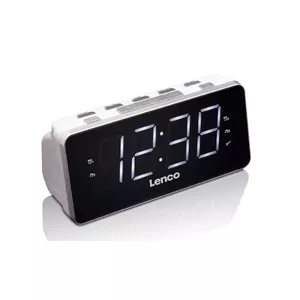 Lenco CR-18 radio Clock Digital Black, Silver