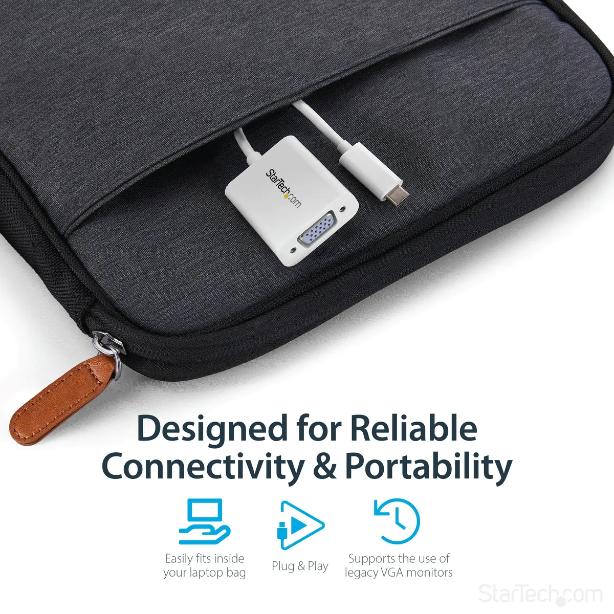 Адаптер StarTech.com USB-C в VGA CDP2VGAW Белый Photo 4
