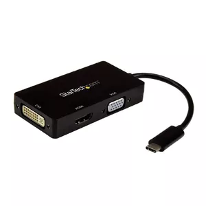 USB-C Multiport Video Adapter StarTech.com 3-in-1 4K 30Hz Black