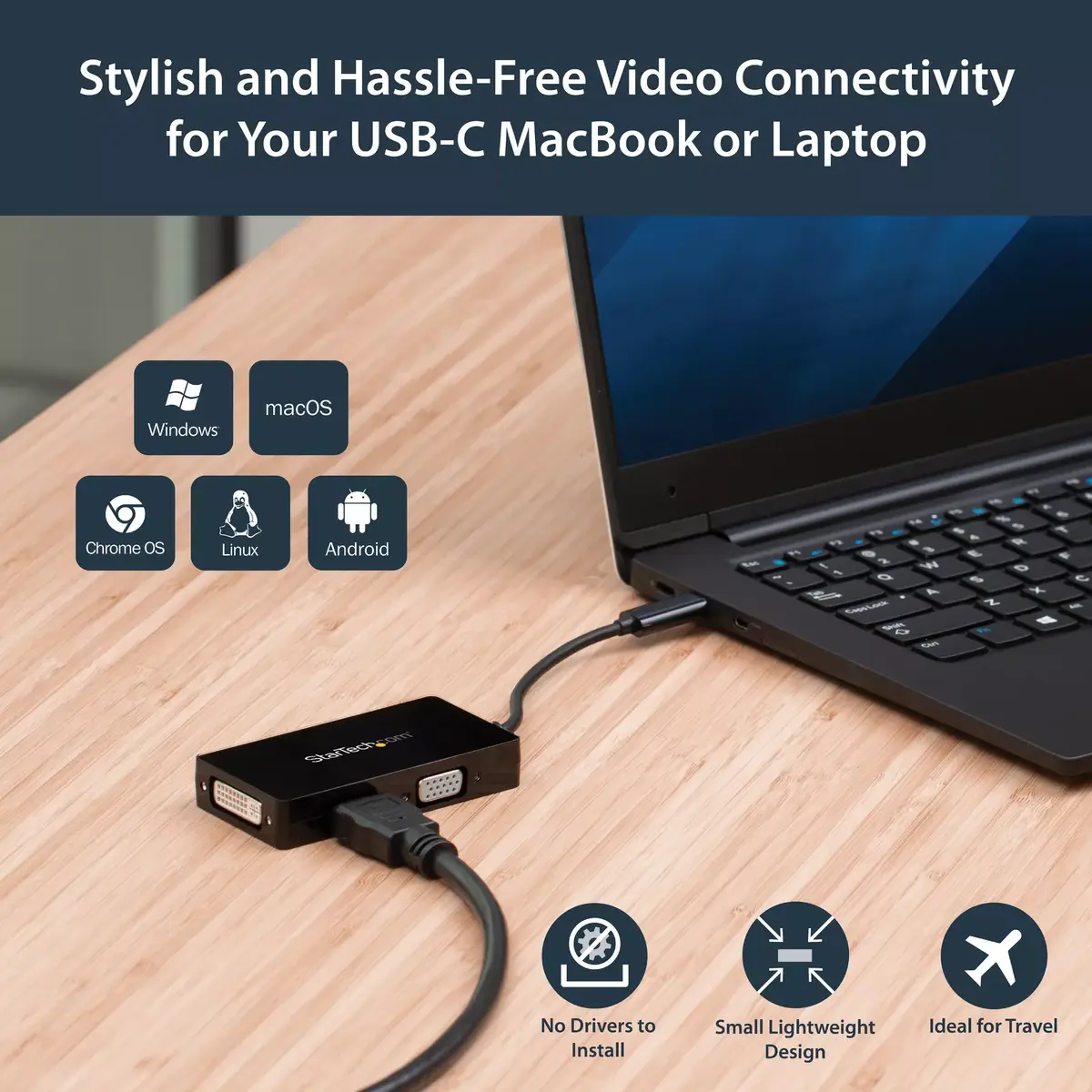 USB-C Multiport Video Adapter StarTech.com 3-in-1 4K 30Hz Photo 8