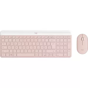 Logitech MK470 Slim Combo Клавиатура Мышь в комплекте Беспроводная QWERTZ Немецкий Розовый