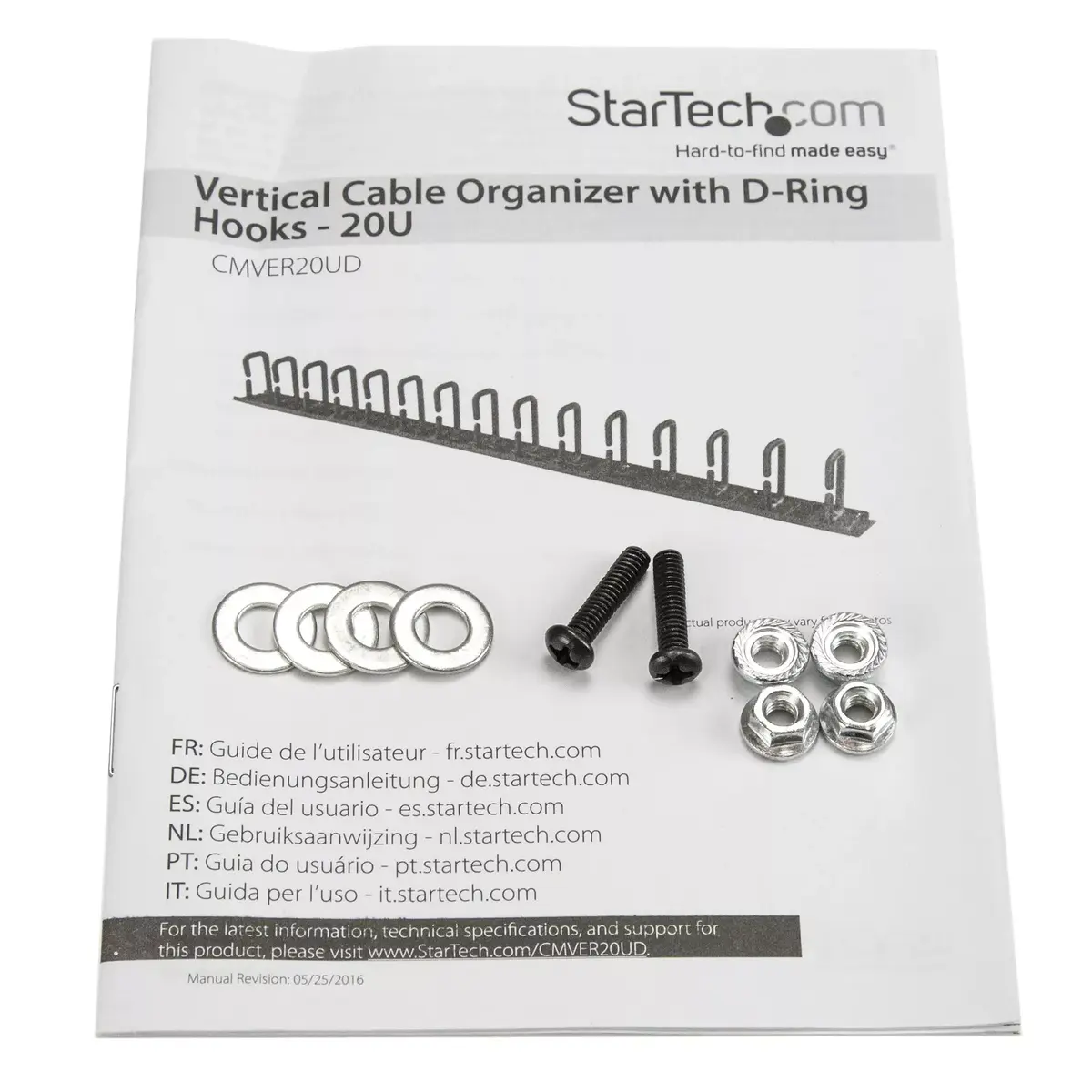 Kabeļu pārvaldības panelis StarTech.com Vertikālais organizators 0U 2.8ft Photo 10