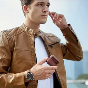 Aizsargvāciņš Uniq AirPods Pro — Terra, īsta āda, olīvu krāsa