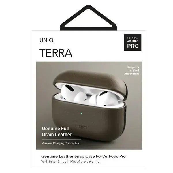 Uniq Terra кожаный чехол для AirPods Pro Photo 4