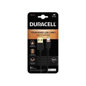 Duracell USB7022A lightning kabelis Melns