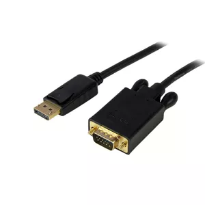 DisplayPort uz VGA kabelis 3 m — StarTech: aktīvs DP 1.2 uz VGA (DisplayPort uz VGA, fiksējošs DP savienotājs)