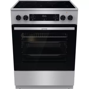 Freestanding cooker Gorenje GECS6C70XC — Electric coil hob, 4 zones, stainless steel, oven 71 L