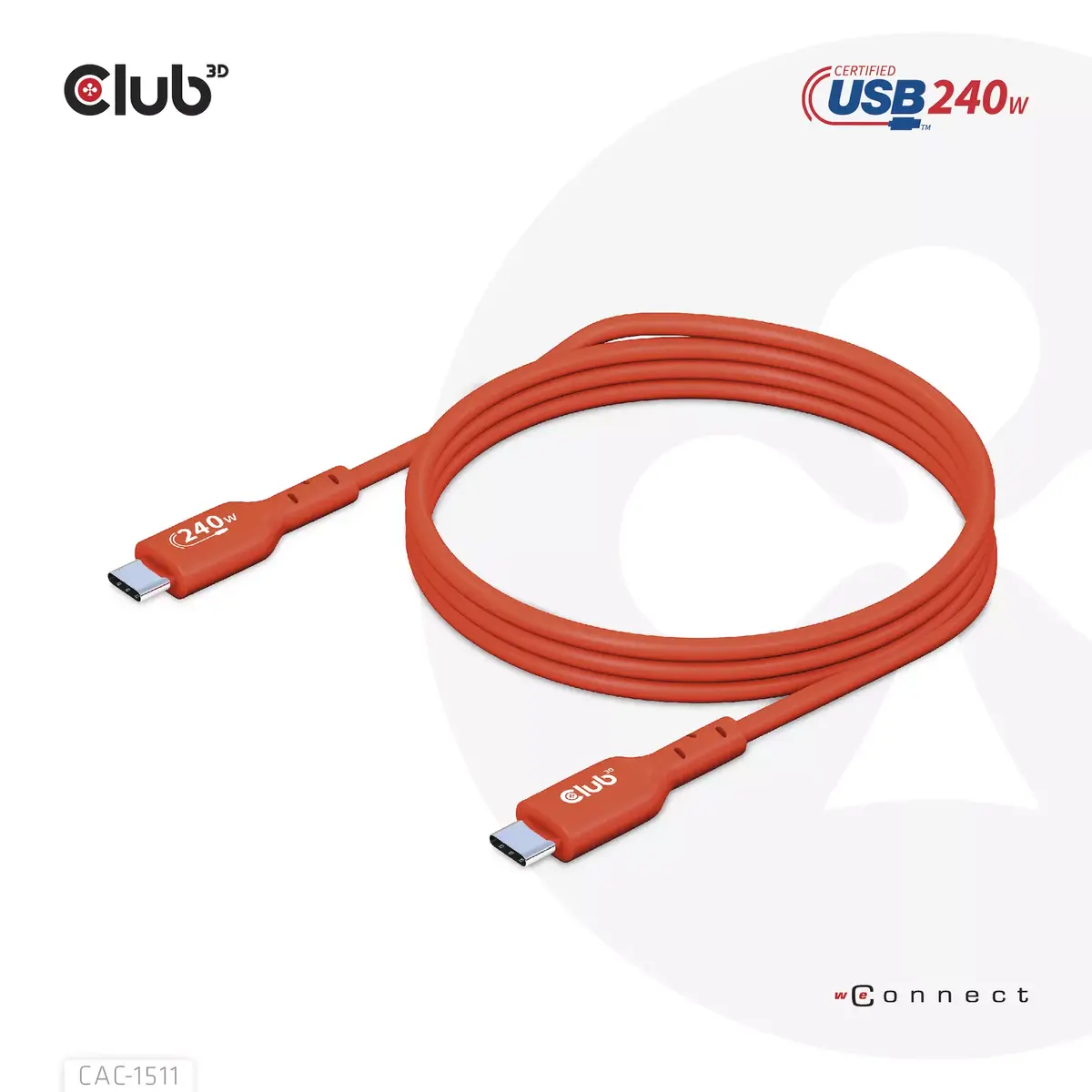 USB2 Type-C kabelis CLUB3D CAC-1515 Photo 11