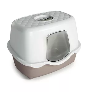 Litter box stefanplast Stefanplast Tres Chic Indoor 56x39x39 cm white/light grey for cats