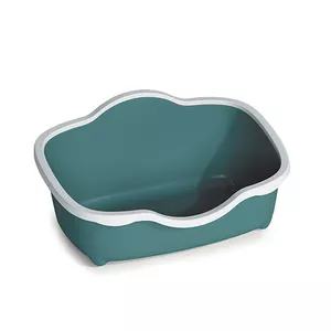 Kaķu tualete Stefanplast Tres Chic Open 56×38.5×26 cm balti/zaļa