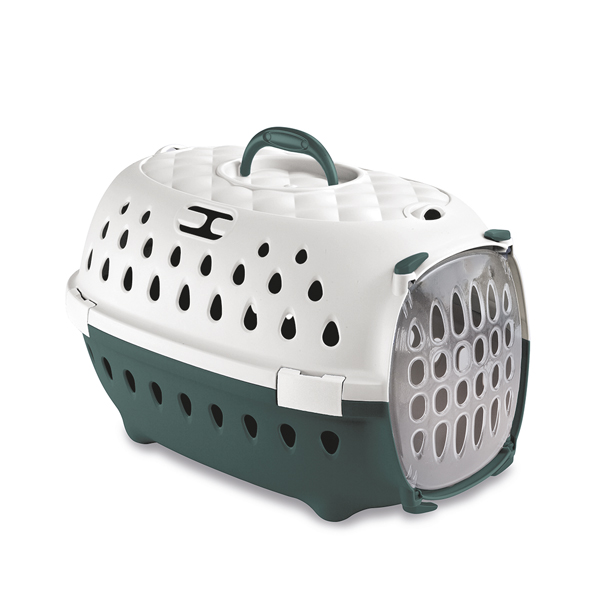Transp.bokss Travel CHIC white/english green - transportēšanas bokss suņiem un kaķiem.