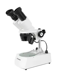 Bresser ERUDIT ICD Optical Microscope Black White Aluminium 40x Maximum Magnification LED Illumination Battery Powered